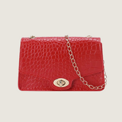 Bolsa Carafori pequena em couro preto, design luxuoso e versátil para ombro ou tiracolo.