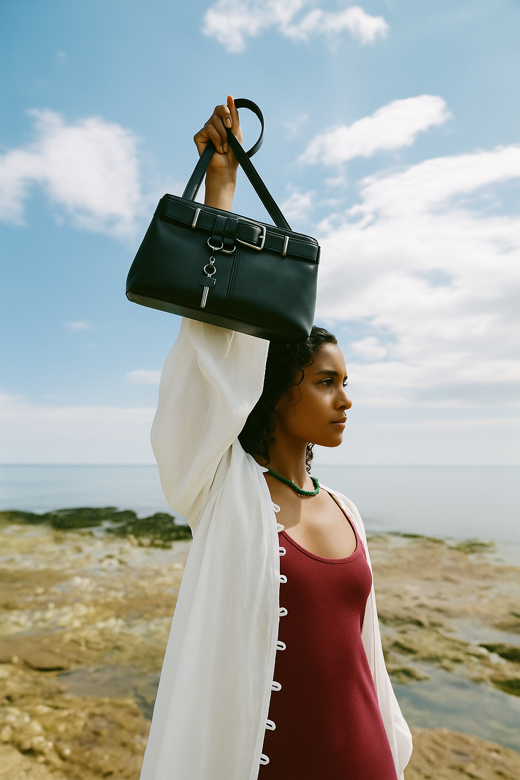 A Shoulder Bag Carafori em couro ecológico premium combina design minimalista, ferragens refinadas e espaço ideal para o dia a dia. Elegância, praticidade e exclusividade em uma bolsa versátil para qualquer ocasião.