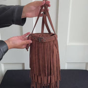 Carafori Mini Bolsa de Ombro Retrô com Borlas